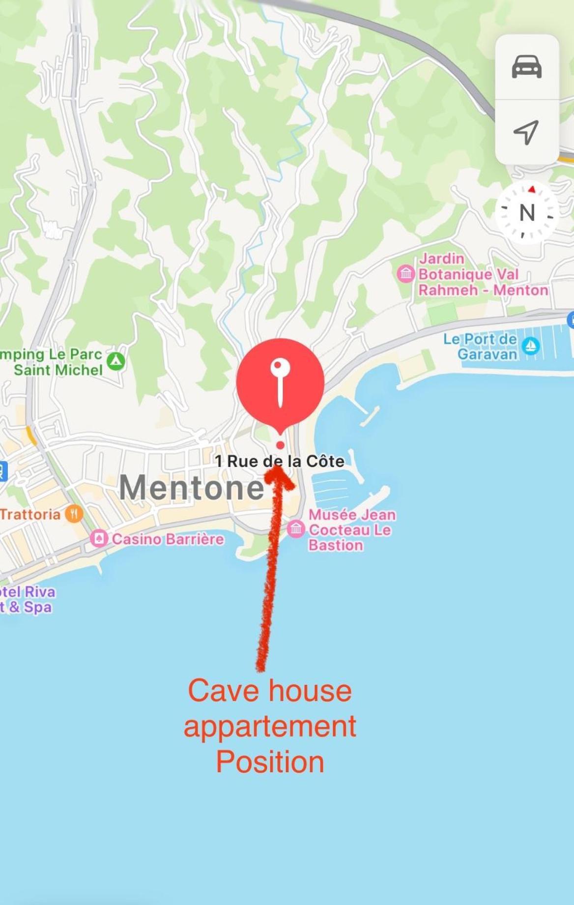 Cave House Apartment Ментона Экстерьер фото